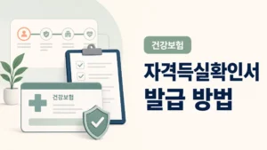 건강보험 자격득실확인서 발급 방법을 안내하는 대표 이미지
