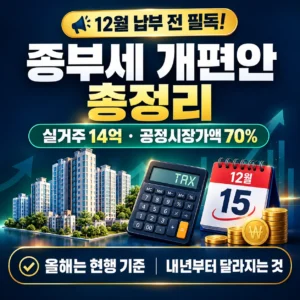 2027 종부세 개편안 총정리: 올해 12월 납부 기준과 달라지는 점, 내 집 세금 시뮬레이션